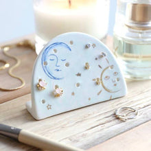 Load image into Gallery viewer, Sun and Moon Ceramic Earring Holder - Tigertree
