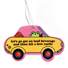 Load image into Gallery viewer, Bad Driver Frog Hits Curb Air Freshener - Tigertree
