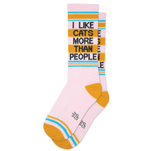 Load image into Gallery viewer, I Like Cats More Than People Gym Socks - Tigertree
