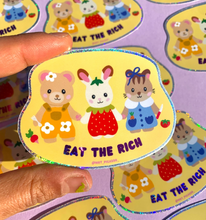 Load image into Gallery viewer, Eat the Rich Critter Sticker - Tigertree
