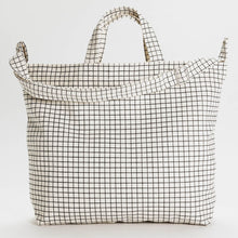 Load image into Gallery viewer, Horizontal Zip Duck Bag - Natural Grid
