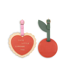 Load image into Gallery viewer, Heart and Cherry Luggage Tag Set - Tigertree
