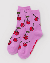 Load image into Gallery viewer, Crew Sock - Cherries - Tigertree
