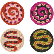 Load image into Gallery viewer, Beaded Coaster Set of 4 - Gardenland - Tigertree
