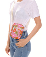 Load image into Gallery viewer, Crossbody Mini Brick Bag - Floral Red - Tigertree
