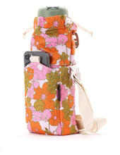 Load image into Gallery viewer, Crossbody Drink Pouch - Retro Floral Pink - Tigertree
