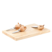 Load image into Gallery viewer, Cheese Board and Mouse Knives - Tigertree
