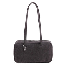 Load image into Gallery viewer, Denim Bowler Bag - Washed Black Denim
