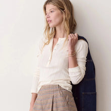 Load image into Gallery viewer, Lexi Pointelle Henley - Antique White
