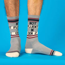 Load image into Gallery viewer, Not Fluent In Gen Z Gym Crew Socks - Tigertree
