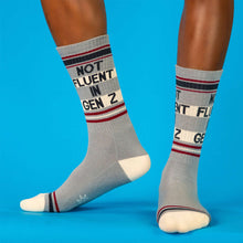 Load image into Gallery viewer, Not Fluent In Gen Z Gym Crew Socks - Tigertree
