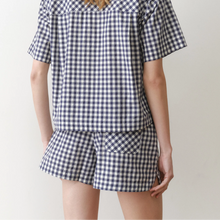 Load image into Gallery viewer, Poplin Boxer Short - Navy/White Gingham
