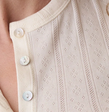 Load image into Gallery viewer, Lexi Pointelle Henley - Antique White
