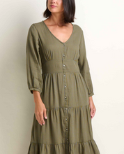 Load image into Gallery viewer, Manzana Tiered Midi Dress - Green Moss
