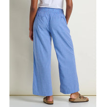 Load image into Gallery viewer, Taj Hemp Wide Leg Pant - Blue Jay Railroad Stripe
