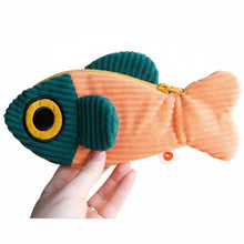 Load image into Gallery viewer, The Fish Pouch - Coral/Dark Green - Tigertree
