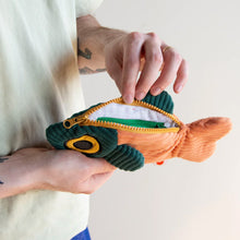 Load image into Gallery viewer, The Fish Pouch - Coral/Dark Green - Tigertree
