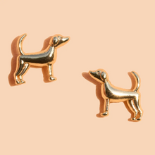 Load image into Gallery viewer, Fortune Dog Studs- 18 K GP - Tigertree
