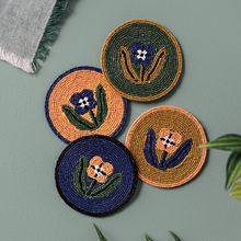 Load image into Gallery viewer, Beaded Coaster Set of 4 - Teppi - Tigertree
