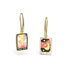 Load image into Gallery viewer, Sun &amp; Moon Tarot Earrings - Tigertree
