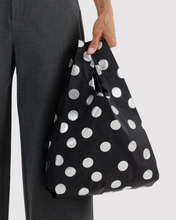Load image into Gallery viewer, Baby Baggu - Silver Metallic Polka Dot
