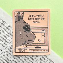 Load image into Gallery viewer, Bad News Horse Sticker
