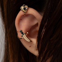 Load image into Gallery viewer, Heart &amp; Dagger Ear Cuffs - Tigertree
