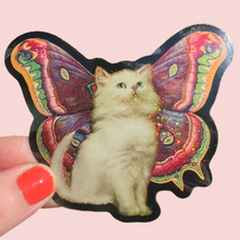 Load image into Gallery viewer, Cat Butterfly Sticker
