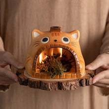 Load image into Gallery viewer, Aromatherapy Fireplace Burner - Tabby Cat
