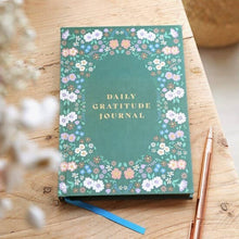 Load image into Gallery viewer, Green Floral Daily Gratitude Journal - Tigertree
