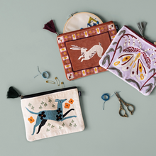 Load image into Gallery viewer, Dogwood Embroidered Flat Pouch - Tigertree
