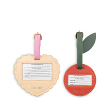 Load image into Gallery viewer, Heart and Cherry Luggage Tag Set - Tigertree

