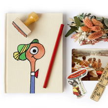 Load image into Gallery viewer, Lowly Worm Embroidered Journal - Tigertree
