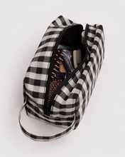 Load image into Gallery viewer, Dopp Kit - Black and Cream Gingham
