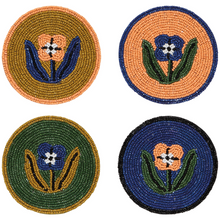 Load image into Gallery viewer, Beaded Coaster Set of 4 - Teppi - Tigertree
