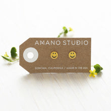 Load image into Gallery viewer, Smiley Face Stud Earrings - Tigertree
