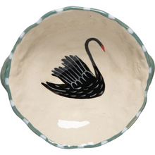 Load image into Gallery viewer, Swan Song Hand Painted Footed Bowl
