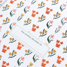 Load image into Gallery viewer, Embroidered Journal - Floral - Tigertree
