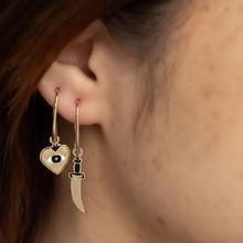 Load image into Gallery viewer, Heart + Dagger Earrings - Tigertree
