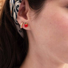 Load image into Gallery viewer, Red Apple Stud Earrings - Tigertree
