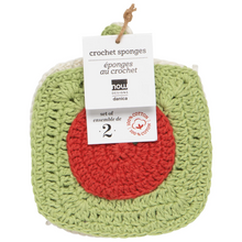 Load image into Gallery viewer, Dish Cloth Crochet Sponge Set- Tomato

