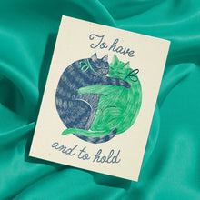 Load image into Gallery viewer, To Have and To Hold Risograph Wedding Card - Tigertree
