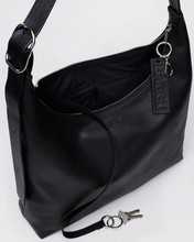 Load image into Gallery viewer, Recycled Leather Shoulder Bag- Black - Tigertree
