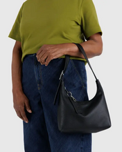 Load image into Gallery viewer, Mini Recycled Leather Shoulder Bag- Black - Tigertree
