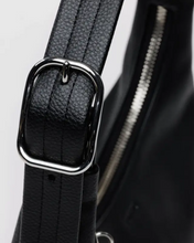 Load image into Gallery viewer, Mini Recycled Leather Shoulder Bag- Black - Tigertree
