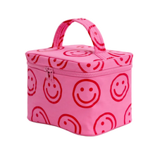 Load image into Gallery viewer, Large Cosmetic Case - Azalea Pink Happy
