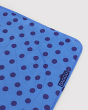 Load image into Gallery viewer, Puffy Picnic Blanket - Blue Polka Dot
