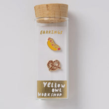 Load image into Gallery viewer, Hot Dog and Pretzel Earrings - Tigertree
