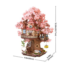 Load image into Gallery viewer, DIY Wooden Puzzle: Sakura Tree House - Tigertree
