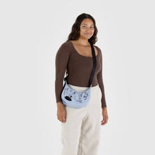 Load image into Gallery viewer, Small Nylon Crescent Bag - Embroidered Ballet Icons - Tigertree

